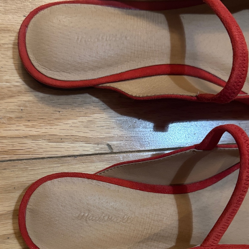 Madewell Women's Red Suede Flats - Picture 2 of 6